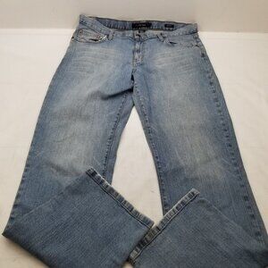 Calvin Klein Women's Regular Fit Light Wash Bootcut Jeans Mid Rise Blue Size 16